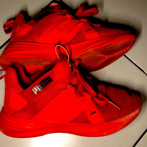 Red puma shoes size 1c - Picture 1 of 4